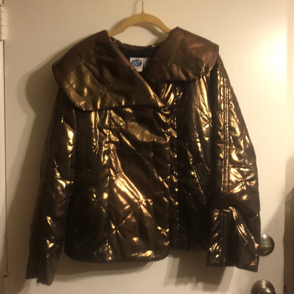 Diane Gilman Flashy Brown Holiday Jacket